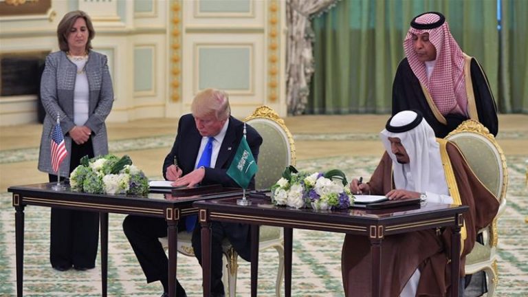 US and Saudi Arabia sign arms deals worth almost $110bn