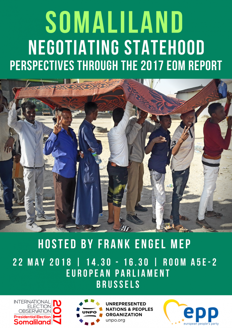 European Parliament Conference: Somaliland – Negotiating Statehood, Perspectives through the 2017 EOM Report