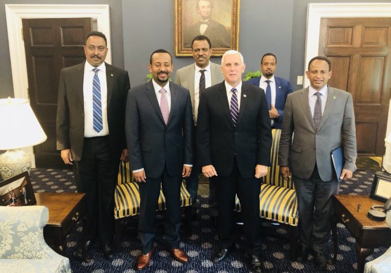 Ethiopian PM Abiy Ahmed meets with US Vice President Mike Pence