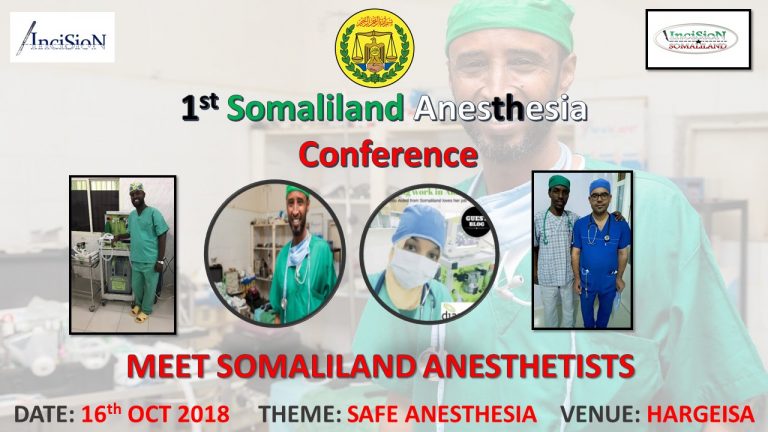 Incision Somaliland is arranging First Somaliland Anesthesia Conference