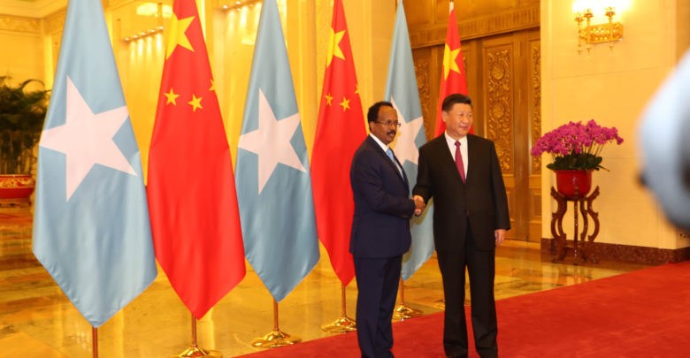 China’s President Xi Jinping and  President Mohamed Abdullahi Mohamed of Somalia