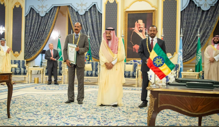 Leaders of Ethiopia, Eritrea sign accord in Saudi Arabia