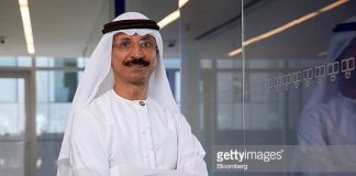 Sultan Ahmed Bin Sulayem, chief executive officer of DP World Ltd., poses for a photograph following a Bloomberg Television interview in Dubai, United Arab Emirates, on Sunday, May 1, 2016. DP World, the port operator with terminals from China to the Netherlands, expects a return to growth in some European markets after a period of stagnation and said its avoided a hard landing in China. Photographer: Razan Alzayani/Bloomberg via Getty Images