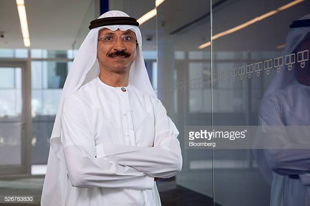 Sultan Ahmed Bin Sulayem, chief executive officer of DP World Ltd., poses for a photograph following a Bloomberg Television interview in Dubai, United Arab Emirates, on Sunday, May 1, 2016. DP World, the port operator with terminals from China to the Netherlands, expects a return to growth in some European markets after a period of stagnation and said its avoided a hard landing in China. Photographer: Razan Alzayani/Bloomberg via Getty Images