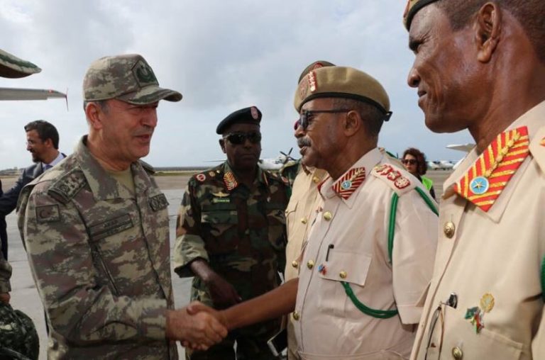 Turkish Defense Minister Hulusi Akar arrives in Mogadishu