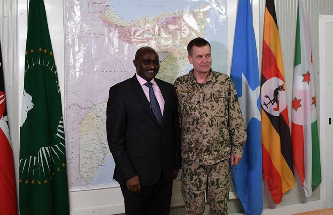 The EU military top official, who is also the Head of Mission of the EU Training Mission in Somalia, Mali and the Republic of Central Africa, met with the leadership of AMISOM on Wednesday in Mogadishu