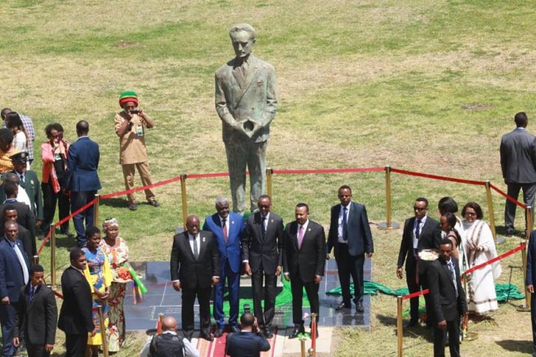 The Commemorative Statue of Emperor Haile Selassie Unveiled At AU Premises