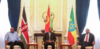 Kenya, Ethiopia leaders arrive in Eritrea capital of Asmara for a tripartite summit