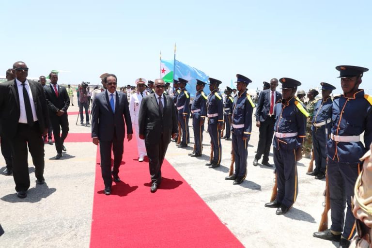 Djibouti President arrives in Mogadishu for a two-day visit
