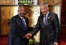 Djibouti President Ismail Omar Guelleh and Singapore Prime Minister Lee Hsien Loong discussed potential cooperation in the areas of urban development, port and maritime development, logistics and digital economy.ST PHOTO: KEVIN LIM