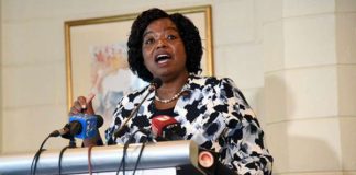 Foreign Affairs Cabinet Secretary Monica Juma addresses journalists at Intercontinental hotel in Nairobi on February 21, 2019. The ministry is exploring diplomatic ties with Somaliland. PHOTO | FILE | NATION MEDIA GROUP
