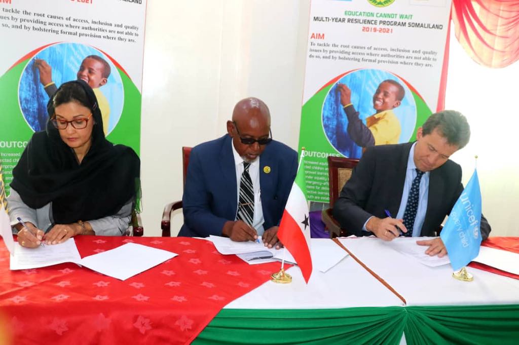 Education Cannot Wait and Unicef launches a $6.7 million multi-year programme to boost education opportunities for children and youths in Somaliland