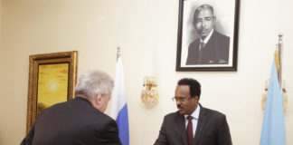 President Farmajo has received credentials from the newly appointed Russian ambassador to Somalia on July 11.