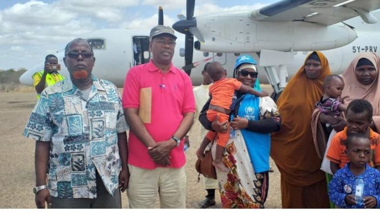 45 Somali refugees return to Somalia from Dadaab Refugee Camp in Kenya
