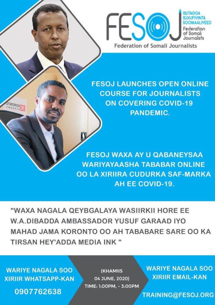 FESOJ Concludes COVID-19 Somali Media Coverage Monitoring