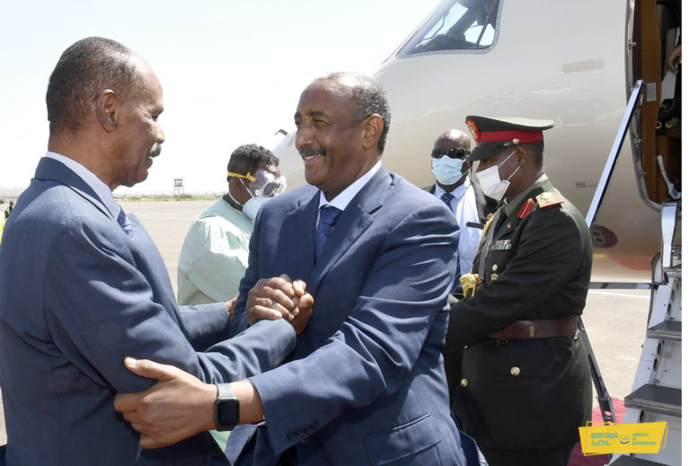 Sudan: Lt. Gen. Al-Burhan Arrives in Asmara for visit