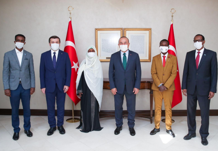 Turkish FM receives Young Somali inventor Guled Adan Abdi