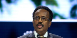 NEW YORK, NEW YORK - SEPTEMBER 23: President of Somalia Mohamed Abdullahi Mohamed speaks onstage during the 2019 Concordia Annual Summit - Day 1 at Grand Hyatt New York on September 23, 2019 in New York City. Riccardo Savi/Getty Images for Concordia Summit/AFP
