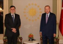 Turkish President Recep Tayyip Erdogan received Libyan Prime Minister Fayez al-Sarraj in Istanbul on Sunday