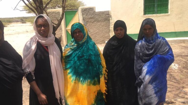 Nimco Ali (left) is pictured with women in Hargeisa, Somaliland, May 2019. Photo by The Five Foundation