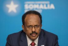 Mohamed Abdullahi Mohamed, president of Somalia, attends the London Somalia Conference' at Lancaster House, May 11, 2017. REUTERS/Jack Hill/Pool/File Photo