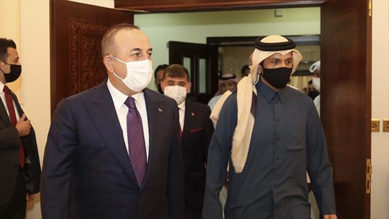 Turkish FM vows to continue to work together with Qatar