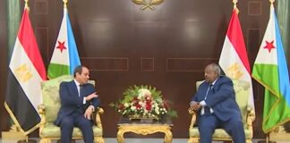 Egypt’s President Abdel Fattah Al-Sisi arrived in Djibouti, on Thursday, to meet his Djiboutian counterpart Ismail Omar Guelleh.