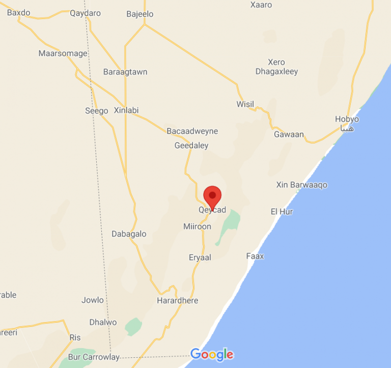 Satellite photo by Journalist Mowlid Haji Abdi