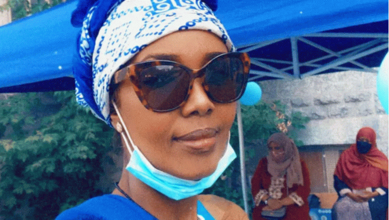 Mayran Kalah at the opening of Somali Heritage Week at Winnipeg's Central Park on June 25. (Fartun Abdi)