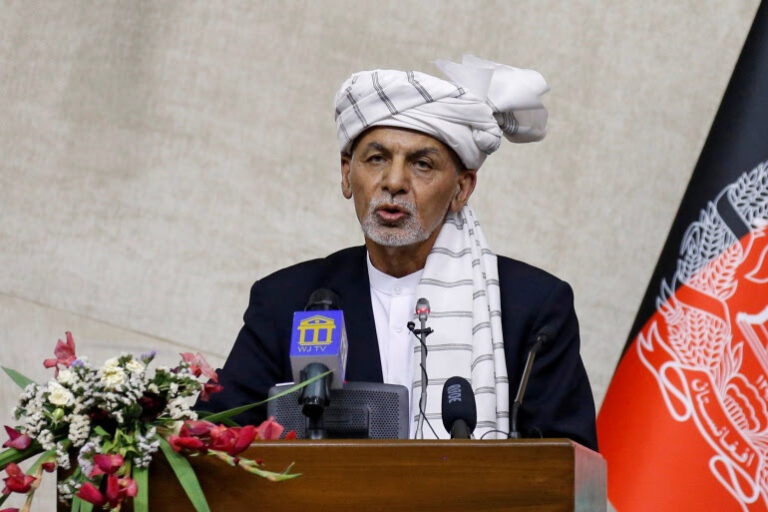 The president's office told Reuters news agency it "cannot say anything about Ashraf Ghani's movement for security reasons" [Reuters]