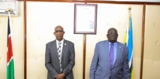Education ministers of Somaliland Ahmed Mohamed dirie and Kenya George Magoha