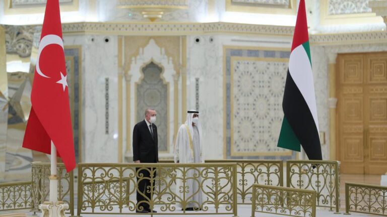 Erdogan and Mohamed bin Zayed discussed opportunities for cooperation, particularly in the economic and development fields, and the latest regional developments. (AA)