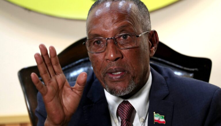 Muse Bihi Abdi, President of Somaliland in his office in Hargeysa, in Somaliland on 10 October 2018. REUTERS/Tiksa Negeri