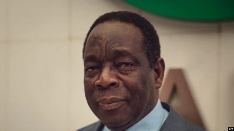 FILE - Head of the African Union (AU) Mission in Somalia Francisco Madeira poses as he speaks to Agence France-Presse at the AU headquarters in Addis Ababa on Jan. 26, 2018.