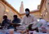 People gather for a communal iftar at Al Rajhi Mosque in Riyadh, Saudi Arabia. Reuters
