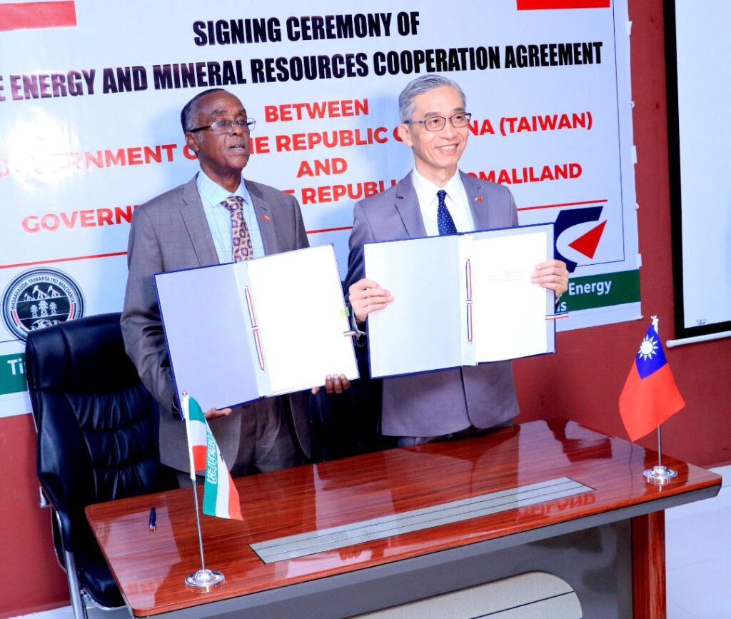 Taiwan signs the Energy and Mineral Resources Cooperation Agreement with Somaliland