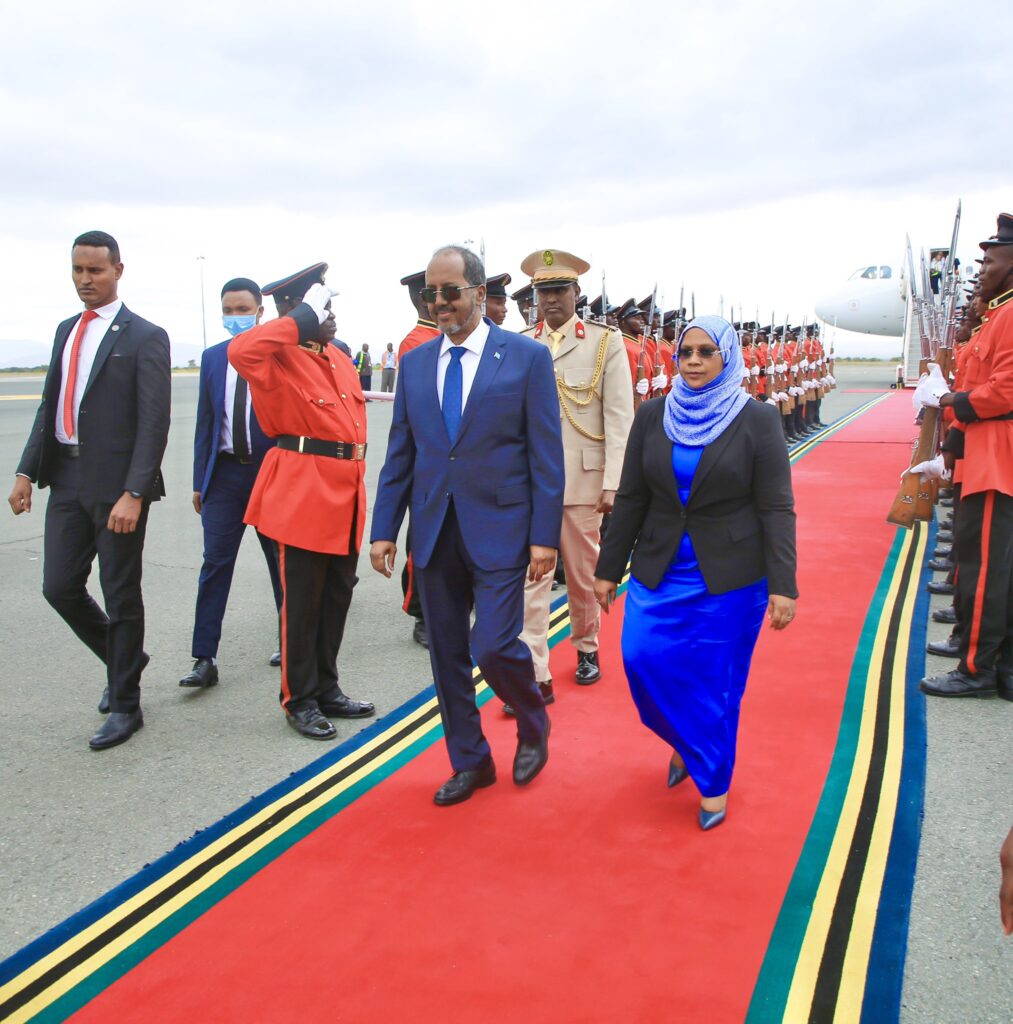 Somalia's President Hassan Sheikh arrives in Tanzania