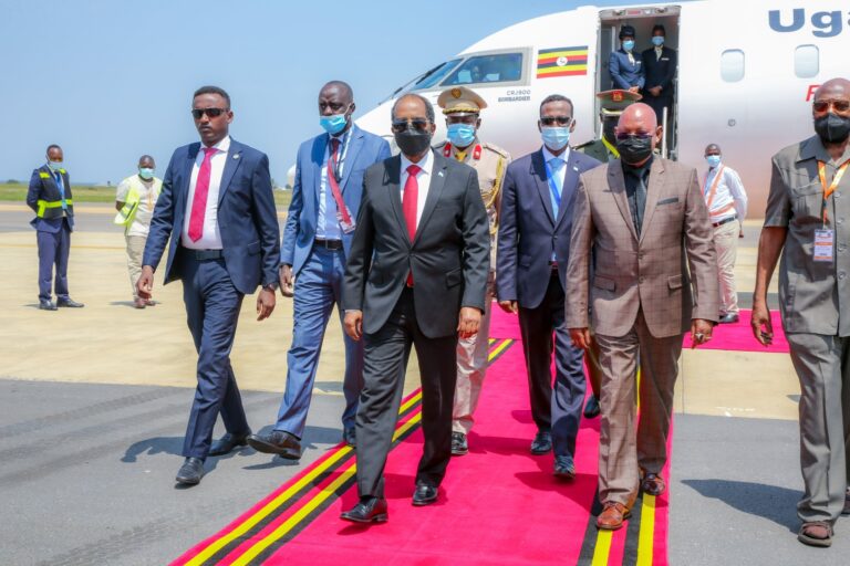 Somalia's President Arrives in Uganda for an official visit