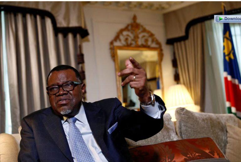 President Hage Geingob of Namibia gestures during an interview with Reuters in central London, Britain December 1, 2016. REUTERS/Stefan Wermuth/File Photo Acquire Licensing Rights