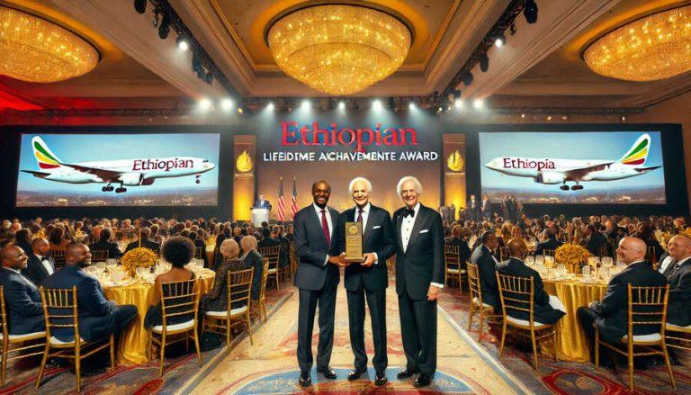 Ethiopian Airlines Honoured with Prestigious President’s Lifetime Achievement Award as it Celebrates 25 Years of Services to the US