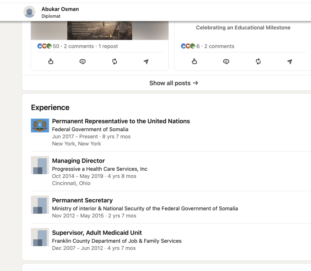 Records raise ethics questions over Somalia’s UN envoy ahead of Security Council presidency