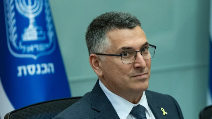 Foreign Affairs Minister Gideon Sa'ar attends a Defense and Foreign Affairs Committee meeting at the Knesset, the Israeli parliament in Jerusalem December 2, 2025. (photo credit: YONATAN SINDEL/FLASH90)