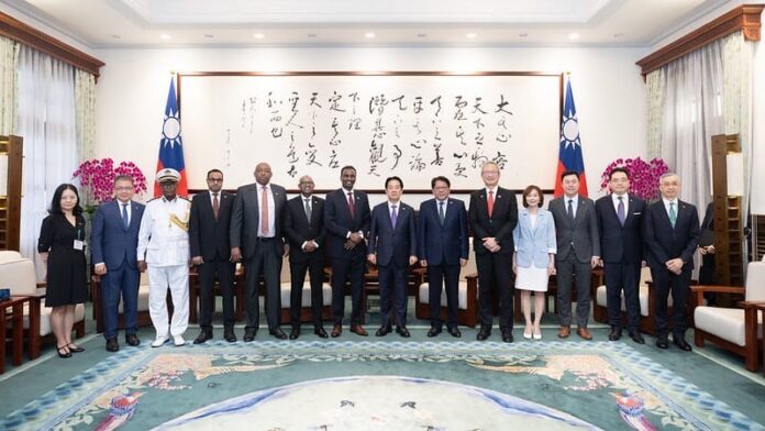 Image credit: Courtesy of the Presidential Office, ROC (Taiwan). President Lai, with the delegation led by Somaliland’s Minister of Foreign Affairs, Abdirahman Dahir Adam.