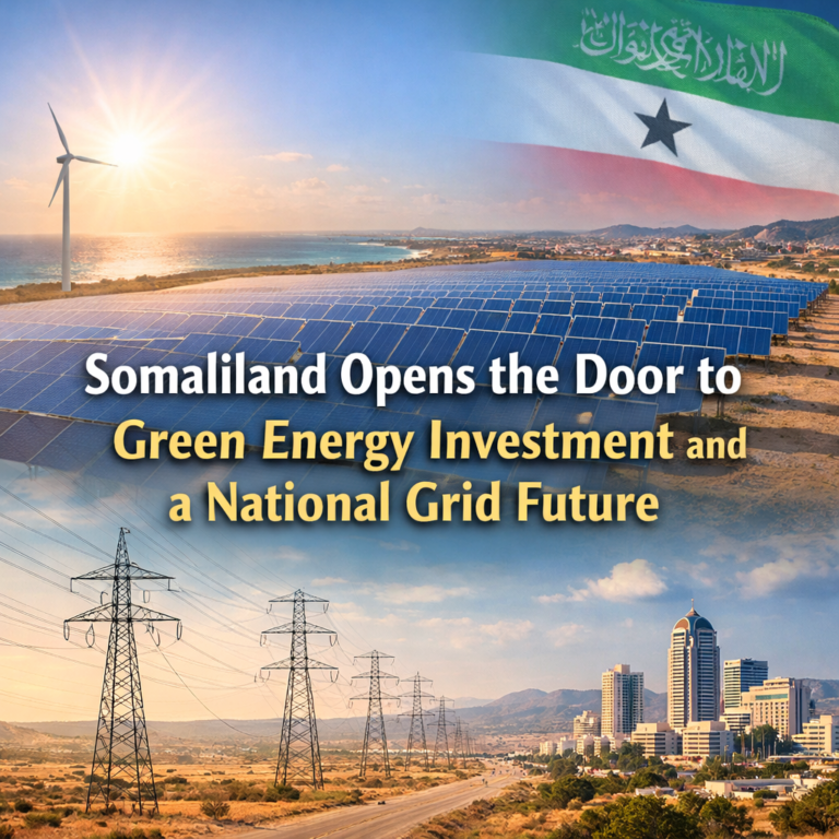 Somaliland Opens the Door to Green Energy Investment and a National Grid Future
