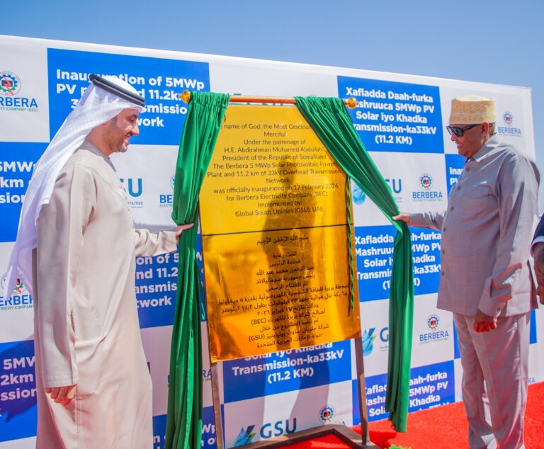 Somaliland president inaugurates solar plant, roads and civic projects in Berbera