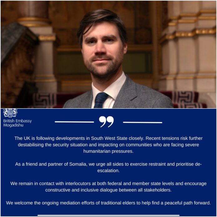 UK urges restraint as tensions rise in Somalia’s South West State