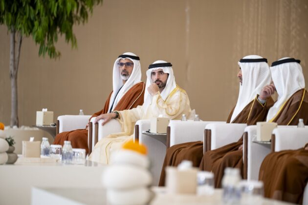 Senior UAE officials attend talks between Mohamed bin Zayed Al Nahyan and Narendra Modi in Abu Dhabi during the Indian leader&rsquo;s official visit to the UAE. Photo by WAM.