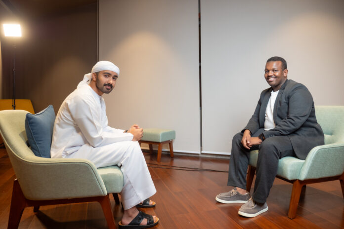 Horn Diplomat Founder and Chief Editor Mohamed Duale with Emirati political analyst and media personality Sultan Al Ali during an exclusive interview in Hargeisa, Somaliland.