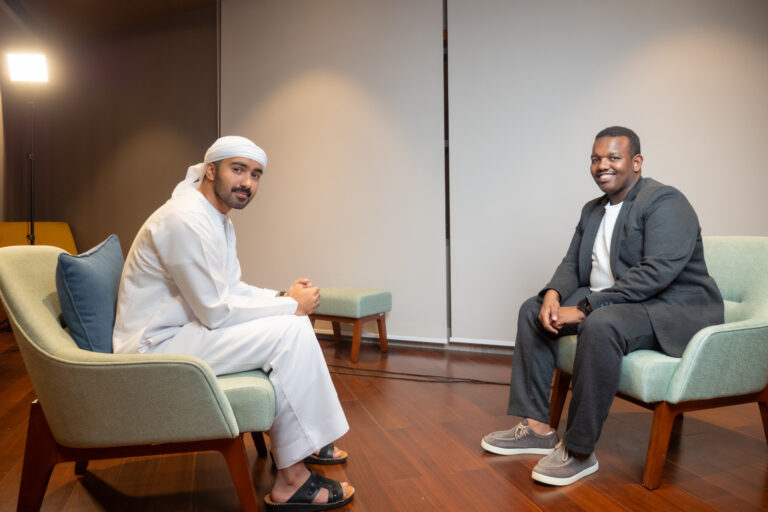 Horn Diplomat Founder and Chief Editor Mohamed Duale with Emirati political analyst and media personality Sultan Al Ali during an exclusive interview in Hargeisa, Somaliland.