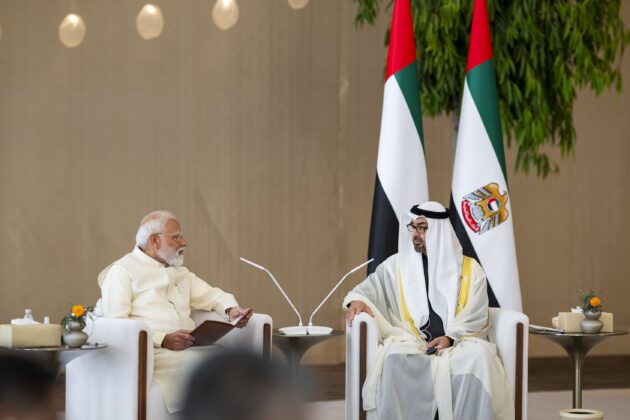 Officials from the UAE and India attend high-level discussions in Abu Dhabi as the two countries seek to deepen strategic and economic cooperation under their Comprehensive Strategic Partnership. Photo by WAM.